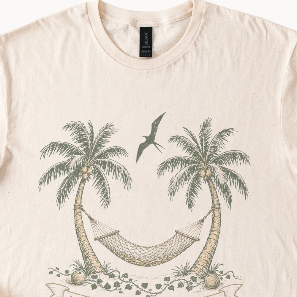 Rope Hammock Art Vintage Style Boho Tee